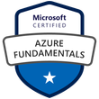 Microsoft Certified: Azure Fundamentals badge image. Issued by Microsoft