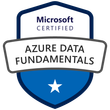 Microsoft Certified: Azure Data Fundamentals badge image. Issued by Microsoft