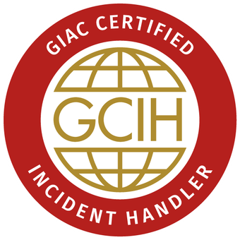 GIAC Certified Incident Handler Certification (GCIH) badge image. Certification. Advanced level. Issued by Global Information Assurance Certification (GIAC)